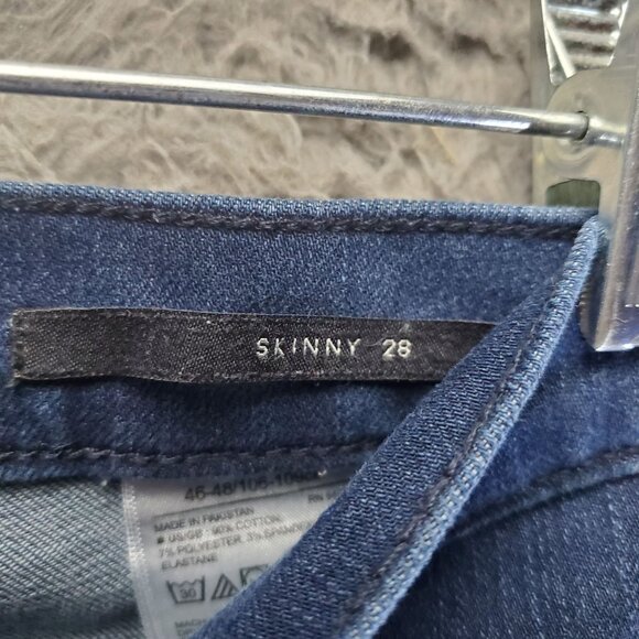 Banana Republic Jeans Womens 28 Blue Skinny Premium Denim Stretch Blend - Picture 3 of 12